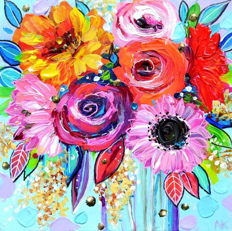 Gift for Wife, Wildflowers, Flower Lover, Gardening Decor Roses