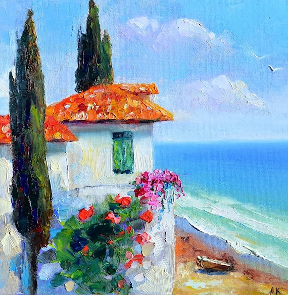 Beach house paintings deals