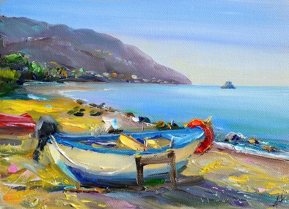 Tableau Mural Côtier Personnalisable - Décoration Marine Bateau En Bois - Toile Imprimée - Neuf