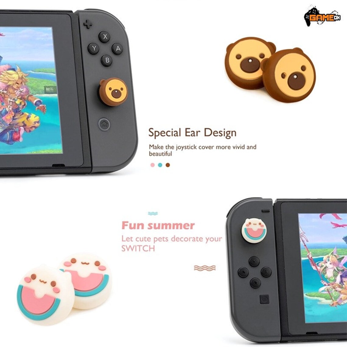 Thumb Grips For Nintendo Switch Joystick Cover Shell JoyCon Etsy