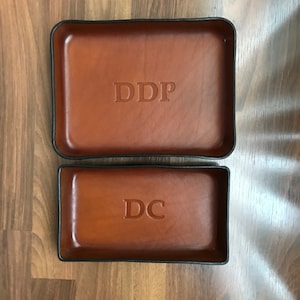 Handmade Leather Valet Tray, 8 Sizes Available, Desk Tray, Leather Tray for Men, Leather  Catchall Tray, Groomsmen Gift.