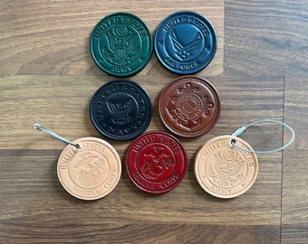Military Medallions Hand Made Form Premium Leather