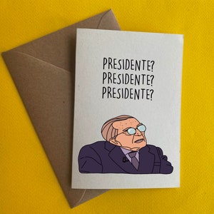 PRESIDENT? Funny greeting cards - Andreotti - humor - Italia present Christmas