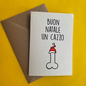 Greeting card card - Merry Christmas a fuck - funny stupid Christmas gift she him present Natale