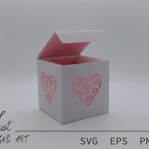 Boîte simple avec modèle de coeurs - modèle de boîte simple bricolage - boîte-cadeau - modèle de boîte-cadeau - modèle de boîte de faveur - modèle de boîte de faveur bricolage