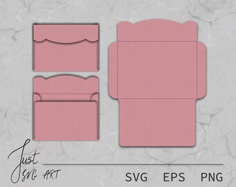 シンプルな封筒テンプレート 5.2x7.2 インチ - 封筒 - 装飾封筒 - 封筒テンプレート SVG - 封筒 SVG