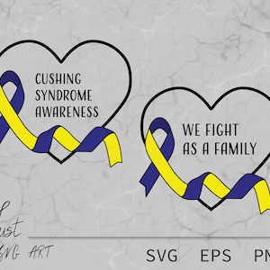 Cushing Syndrome Awareness Ribbon – Cushing Syndrome – Disability Awareness – Cushing Awareness SVG – Cushing PNG