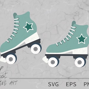 Roller Skates SVG - Roller Skating Vector - Roller Skate Cut File - Roller Skate Lover SVG