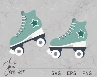 Roller Skates SVG - Roller Skating Vector - Roller Skate Cut File - Roller Skate Lover SVG