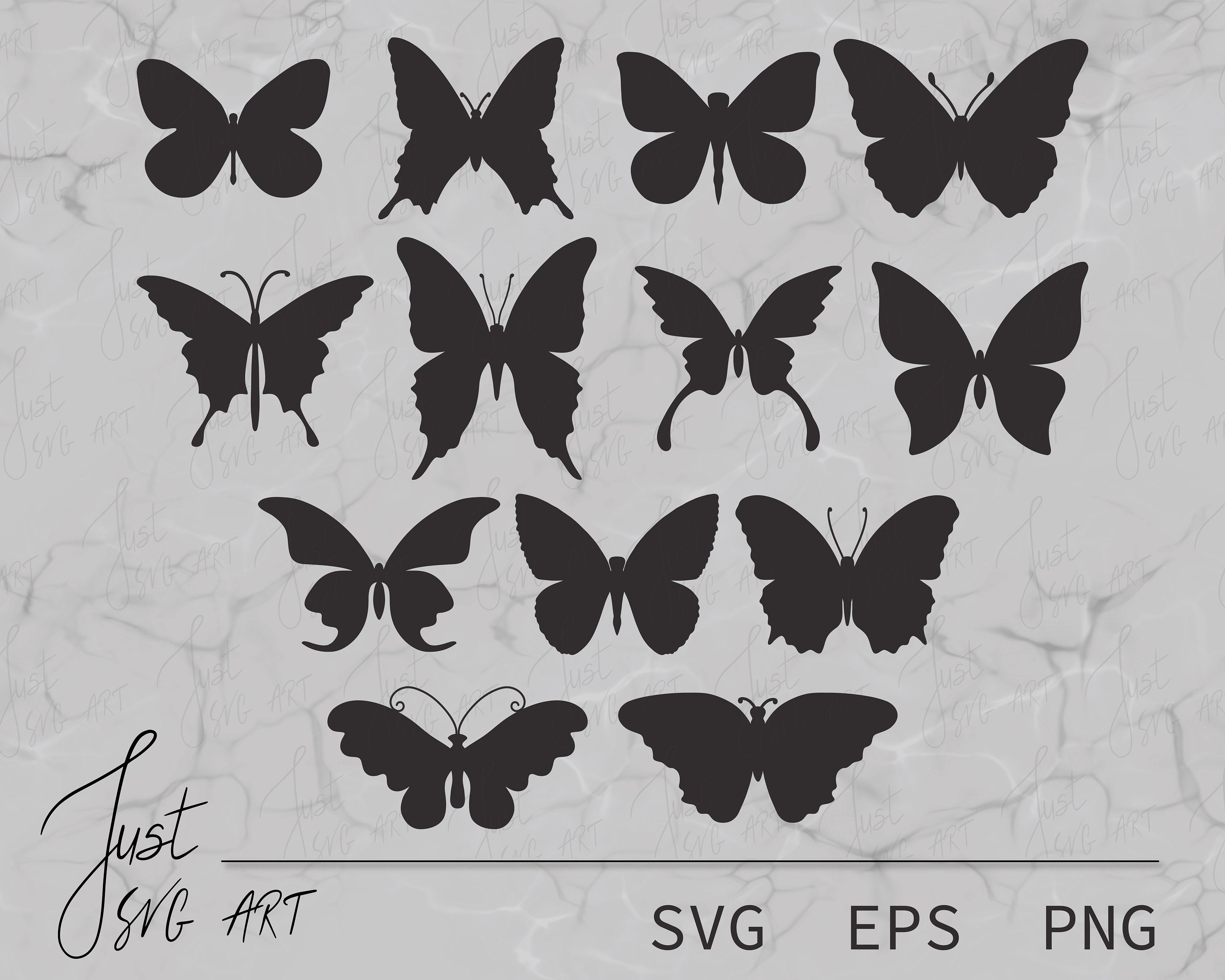 Butterfly - Butterfly Cut File – Butterfly Silhouette – Butterfly SVG – Butterfly PNG