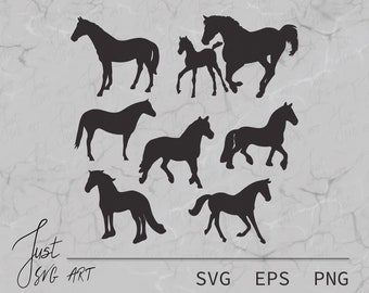 Horse SVG - Horse DXF - Horse Clipart - Horse Silhouette - Horse Cut File - Horses Svg - Horse - Western Svg - Farm Animal