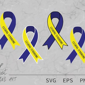 Cushing Syndrome Awareness Ribbon – Cushing Syndrome – Disability Awareness – Cushing Awareness SVG – Cushing PNG