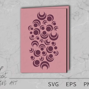 Card SVG - Card Template 5“x7“ - Card Bi-fold - Bubble Card Bi-fold - Bubble Card Template - Bubble Card Template SVG