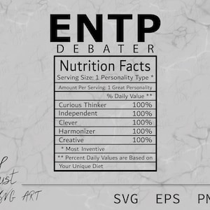 ENTP Debater - ENTP Debater SVG - Svg - Eps - Png - Nutrition Facts Svg - 16 Persönlichkeiten Svg - 16 Persönlichkeiten Svg