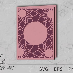 Card SVG - Flower Card  5“x7“ - Flower Card Template - Celebration cards - Celebration card Template - Flower Card Bi-fold