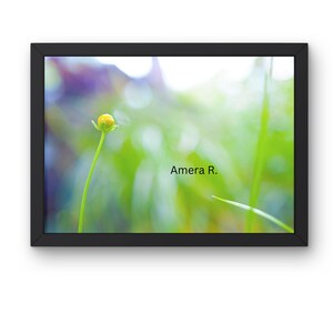 Printable yellow bud in nature