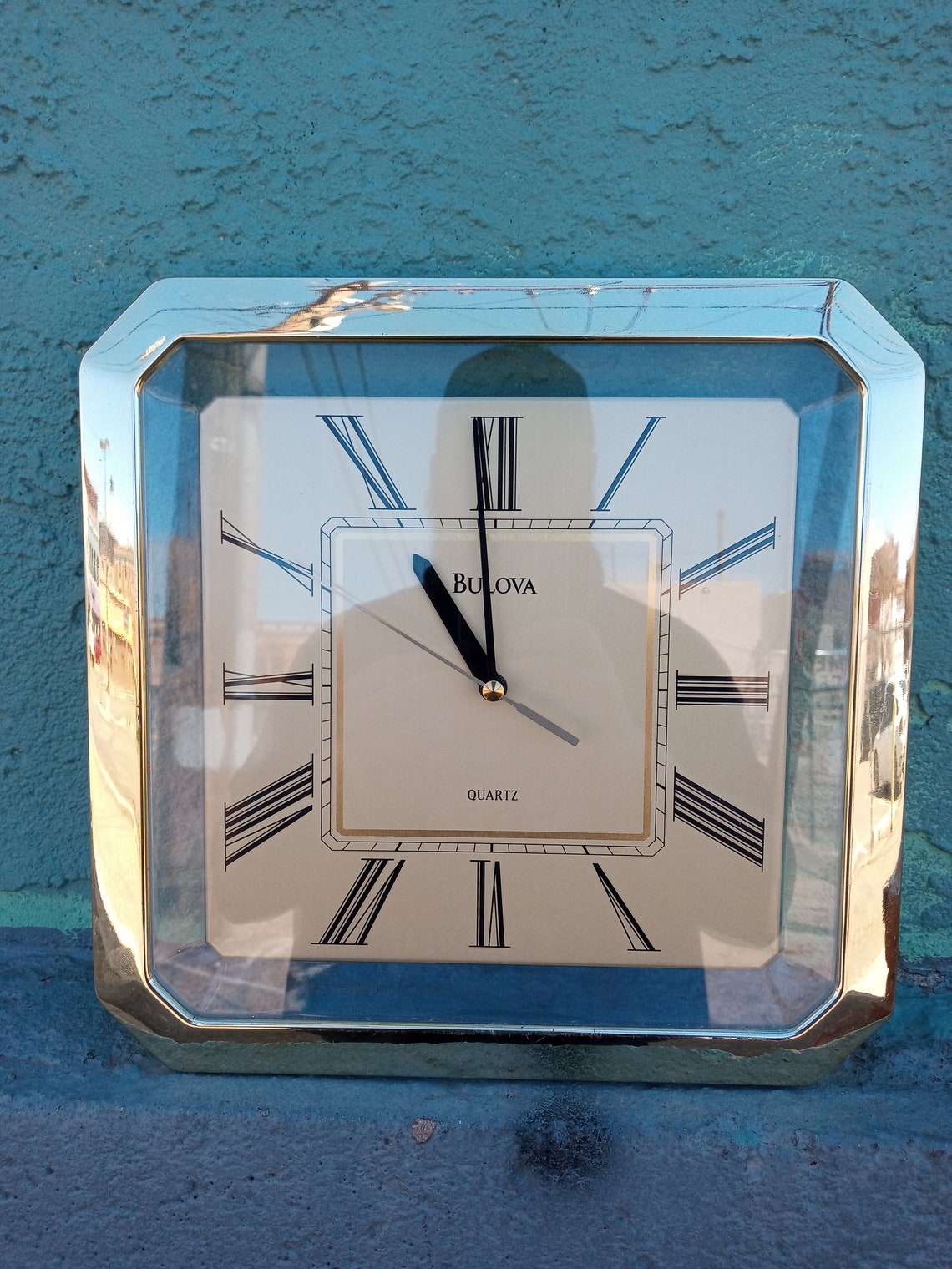 Vintage Bulova Quarts Wall Clock Art Deco MCM Tested WORKING Etsy