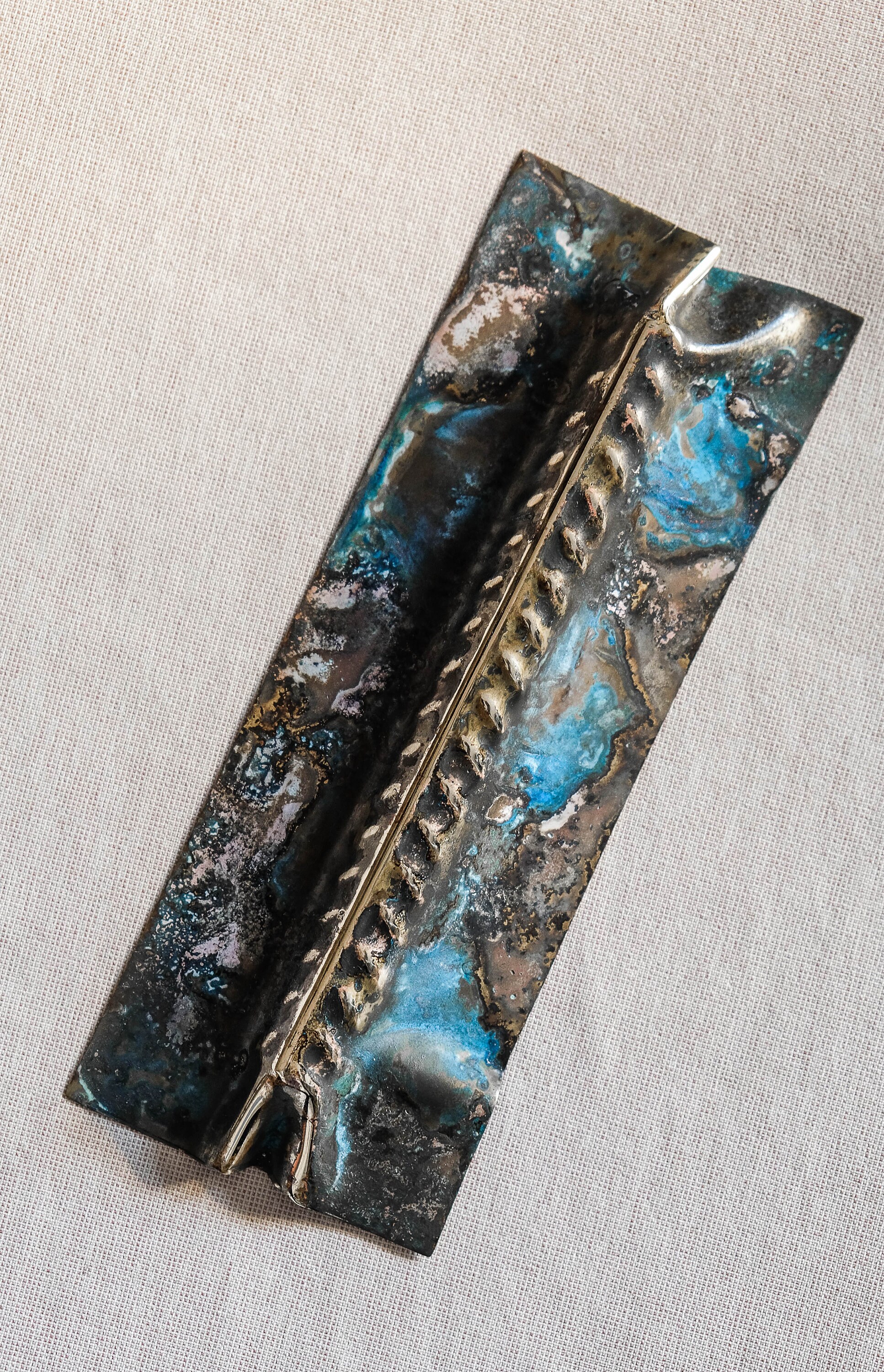 Caso moderno mezuzah latón judaica contemporánea judaica Etsy