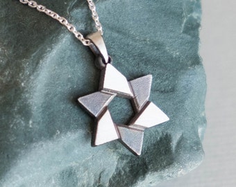 Star of David Tree of Life .925 Sterling Silver Pendant Bat Mitzvah Amulet Gift