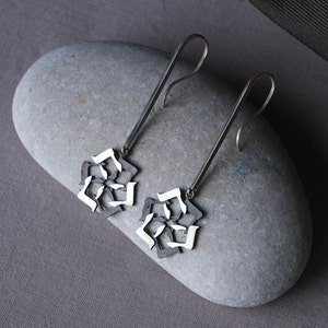 Jewish Earrings, Star of David Earrings, Hebrew Calligraphy.