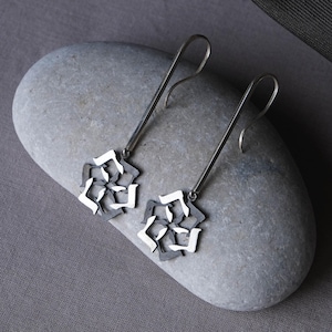 Jewish Earrings Star of David Earrings, Hebrew Calligraphy.