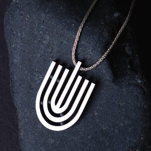 Sterling silver menorah Pendant: Jewish amulet necklace, Bar mitzvah gift