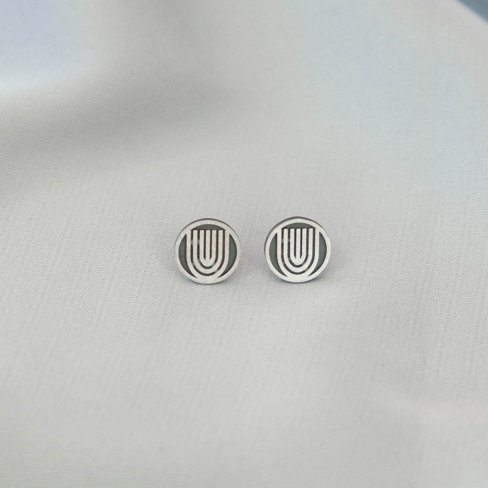 Menorah Earrings Jewish Stud Earrings Judaica Gifts for Women Etsy
