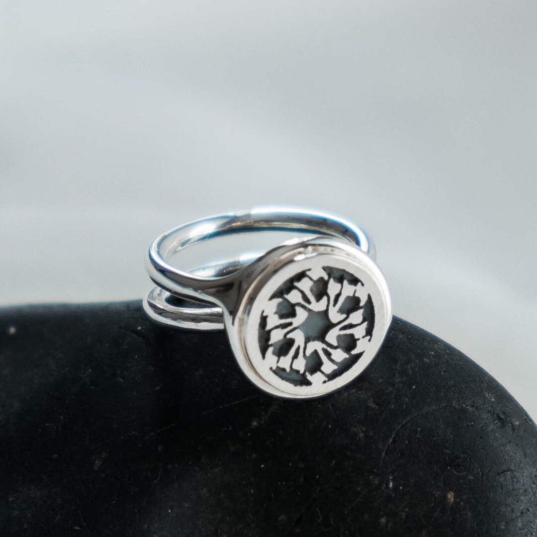 Еврейское звездное кольцо Еврейское кольцо Спиральное - Etsy