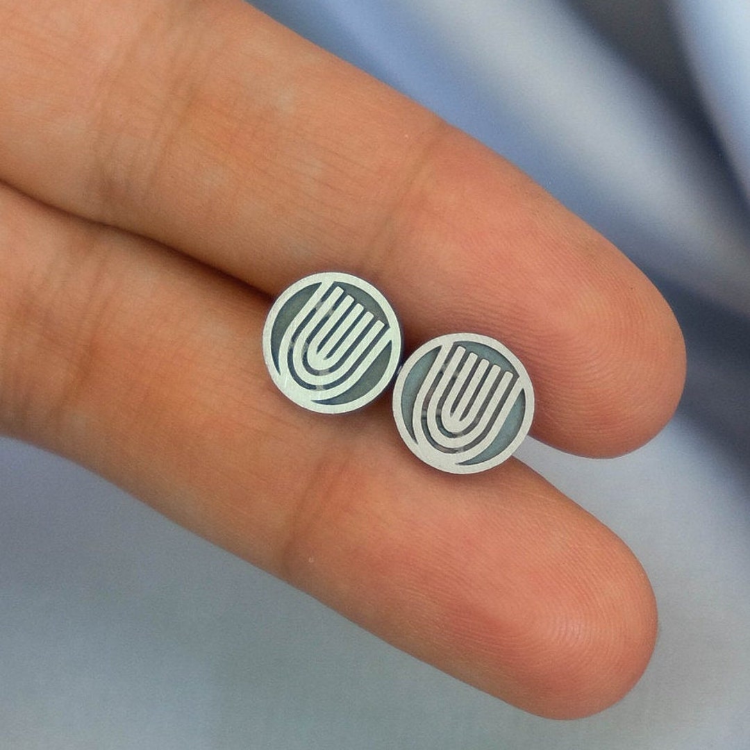 Menorah Earrings Jewish Stud Earrings Judaica Gifts for Women Etsy