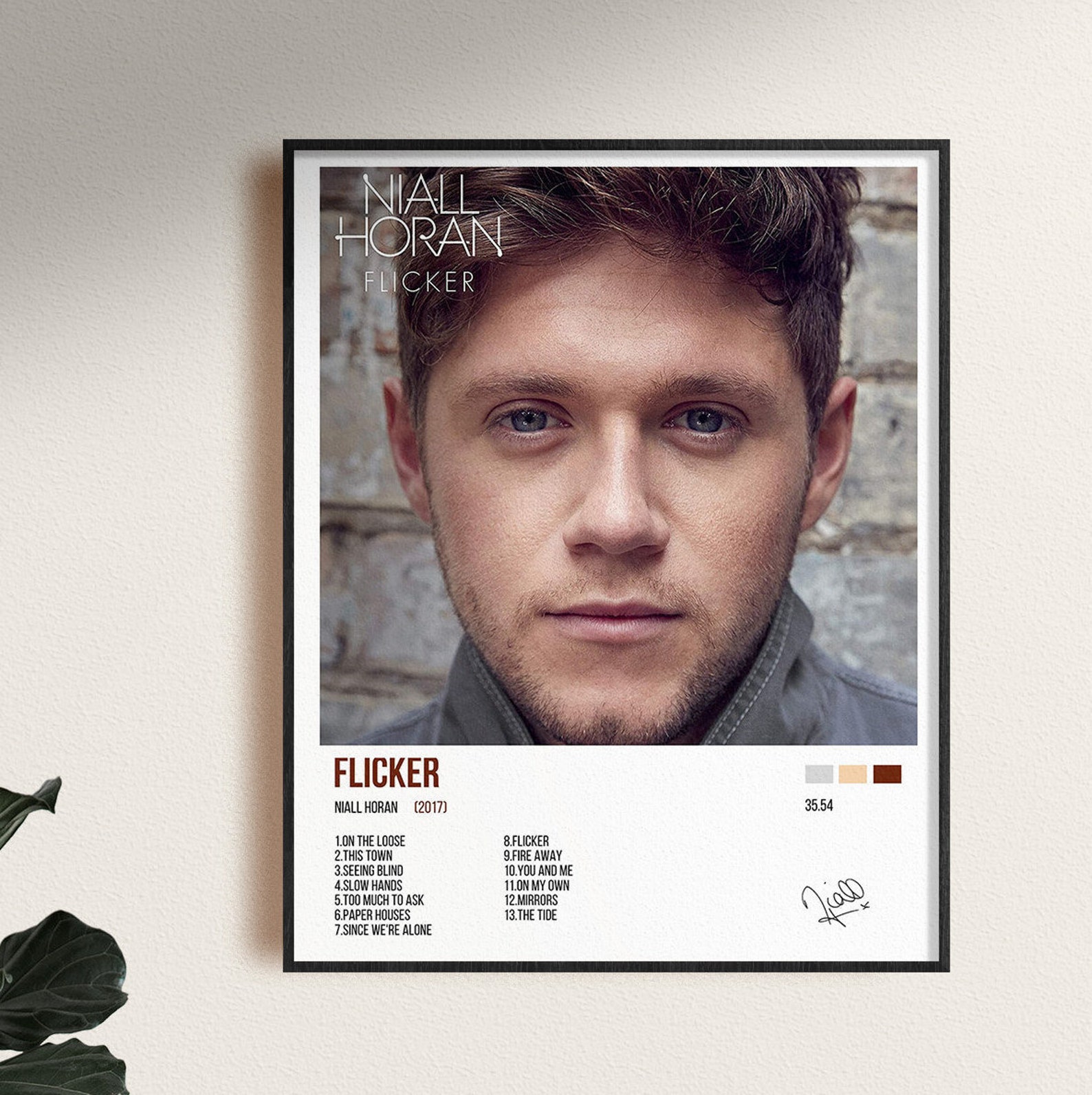 Niall Horan Flicker Album Cover With Tracklist / One Direction Etsy