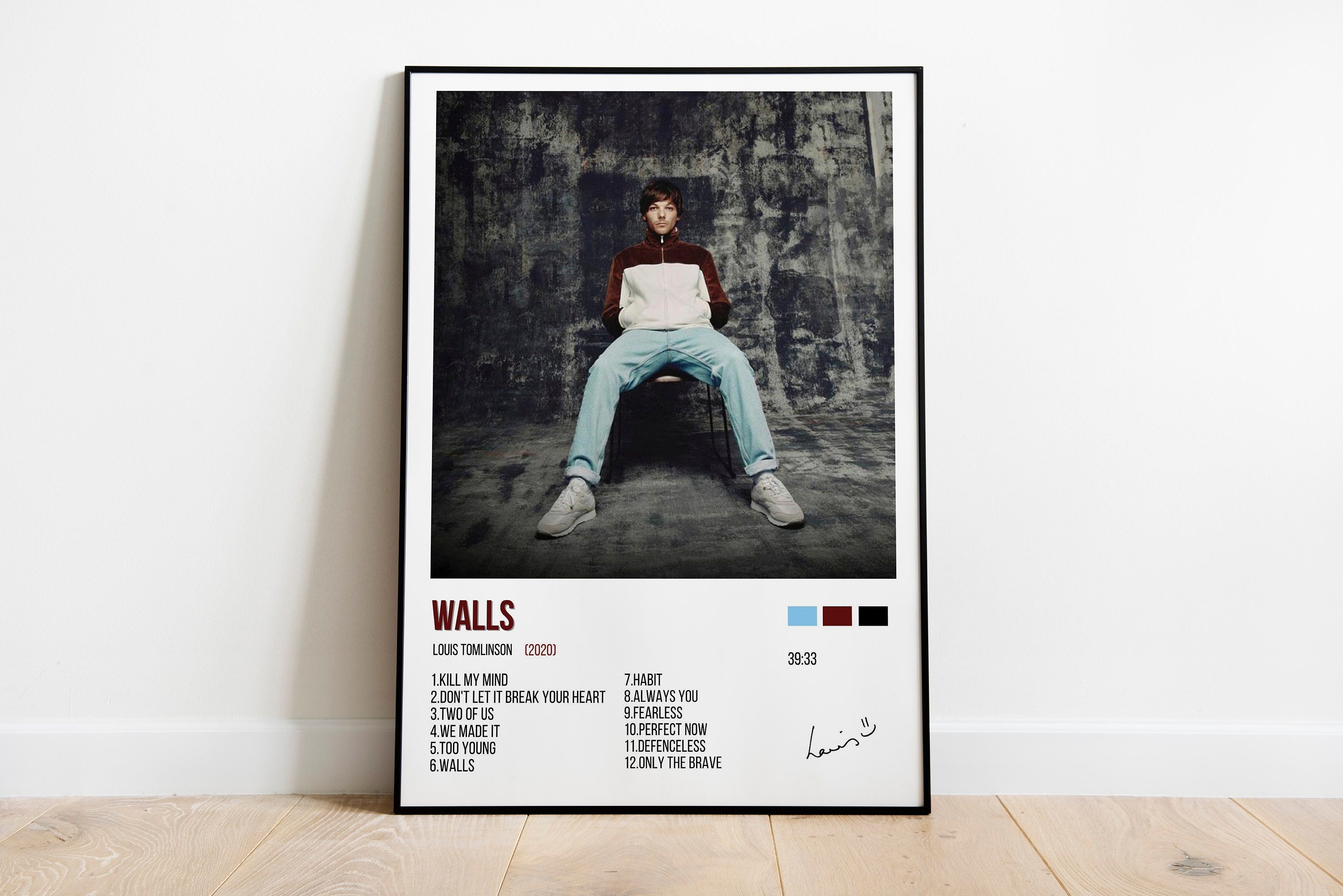 WALLS Album Poster With Track List / Louis Tomlinson Walls Etsy UK
