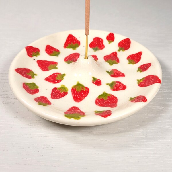 Ceramic Incense Holder - Strawberries