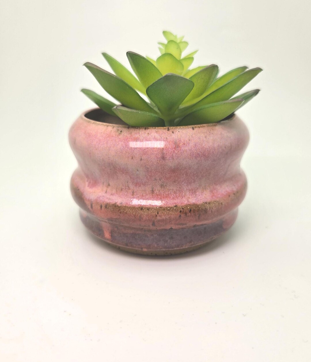 Small Pink Ceramic Planter | Handmade Succulent Pot | Wheel Thrown ...