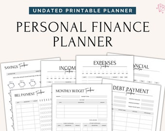 Finance Planner, Printable Budget Planner, Budget Planner Printable, Money Planner, Budget Planner Kit, Budget Binder Printable and Trackers