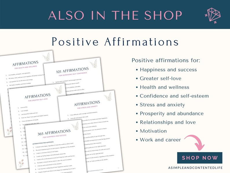 Affirmations Journal, Self Love Journal, Positive Affirmations Printable, Journal Prompts, Self Love Affirmations, Affirmations for Women image 8