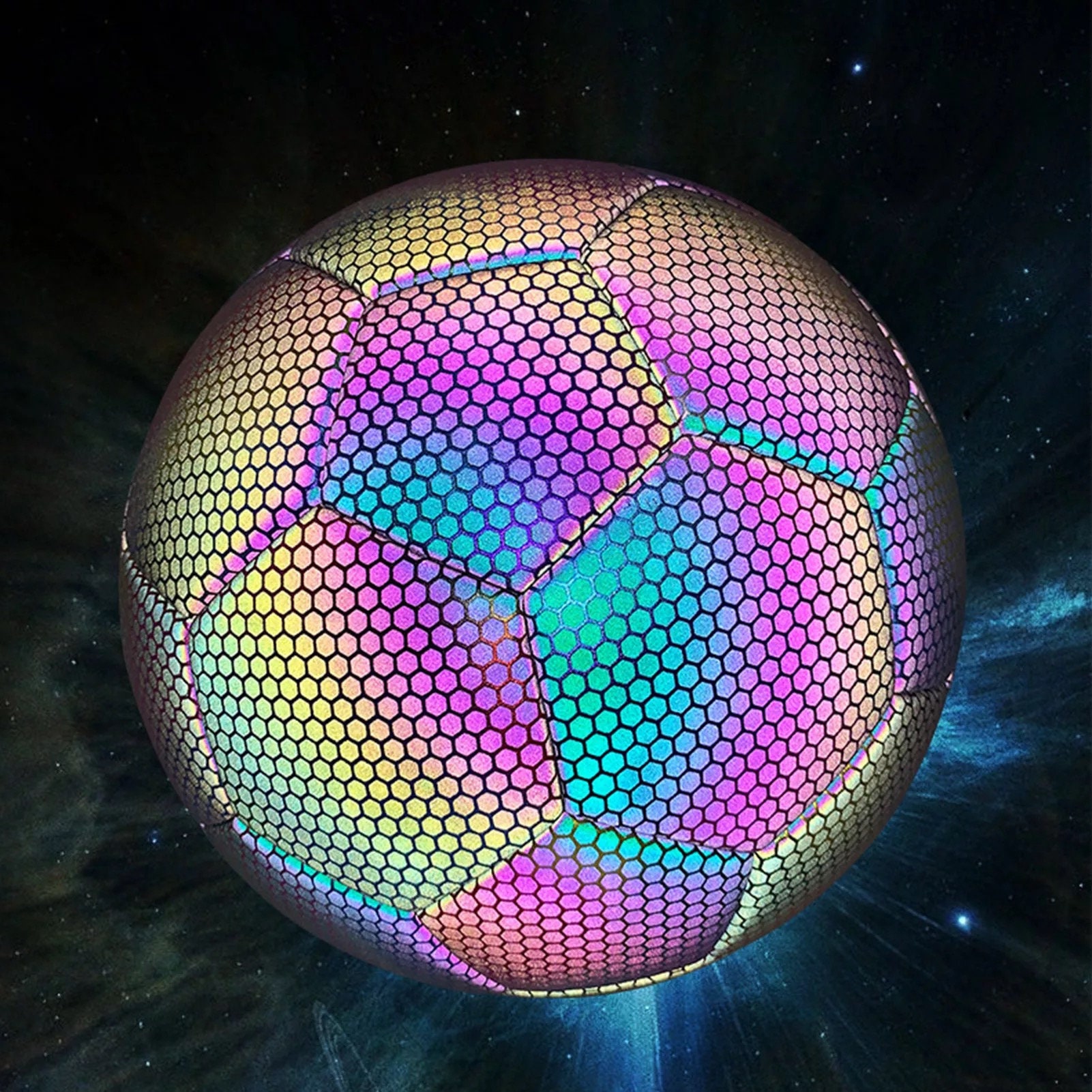 Glowing Reflective Soccer Ball Made Out Of Our Unique Etsy