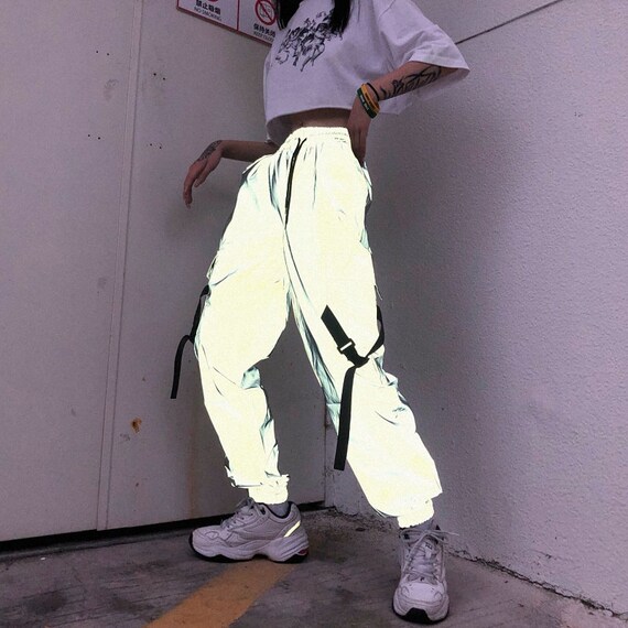 Reflective Techwear Pants Geomatric 