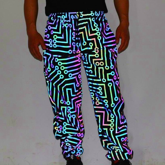 Unique Circuit Pattern Reflective Rave 