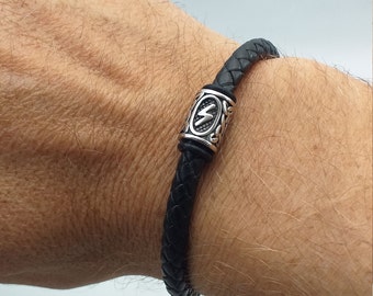 Bracelet Viking rune alphabet futhark à personnaliser