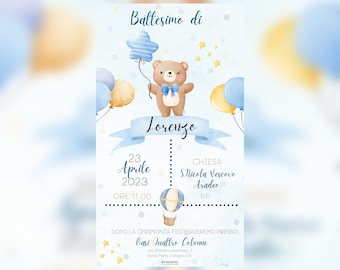 Whatsapp digital invitation, digital file, baptism, personalized, ceremonies, events, download, favors