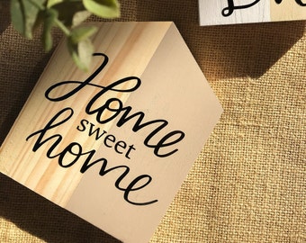 Wooden house, wall decoration, gift idea, personalized, family, natural wood