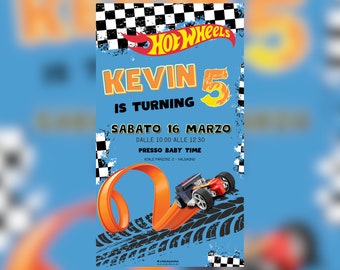 Invitación digital whatsapp, archivo digital, cumpleaños, personalizado, ceremonias, eventos, descargas, obsequios, bebé, niño pequeño, hotwheels, motores