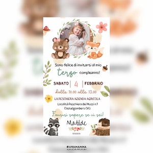Digital invitation whatsapp with photo, digital file, birthday, personalized, ceremonies, events, download, favors, little girl, baby girl