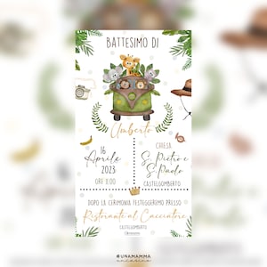Invito digitale whatsapp, file digitale, battesimo, personalizzato, cerimonie, eventi, download, bomboniere, bambino, bimbo