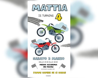Invitación digital whatsapp, archivo digital, cumpleaños, personalizado, ceremonias, eventos, obsequios, niño, niño pequeño, motocross, carreras de motos, rally, coche