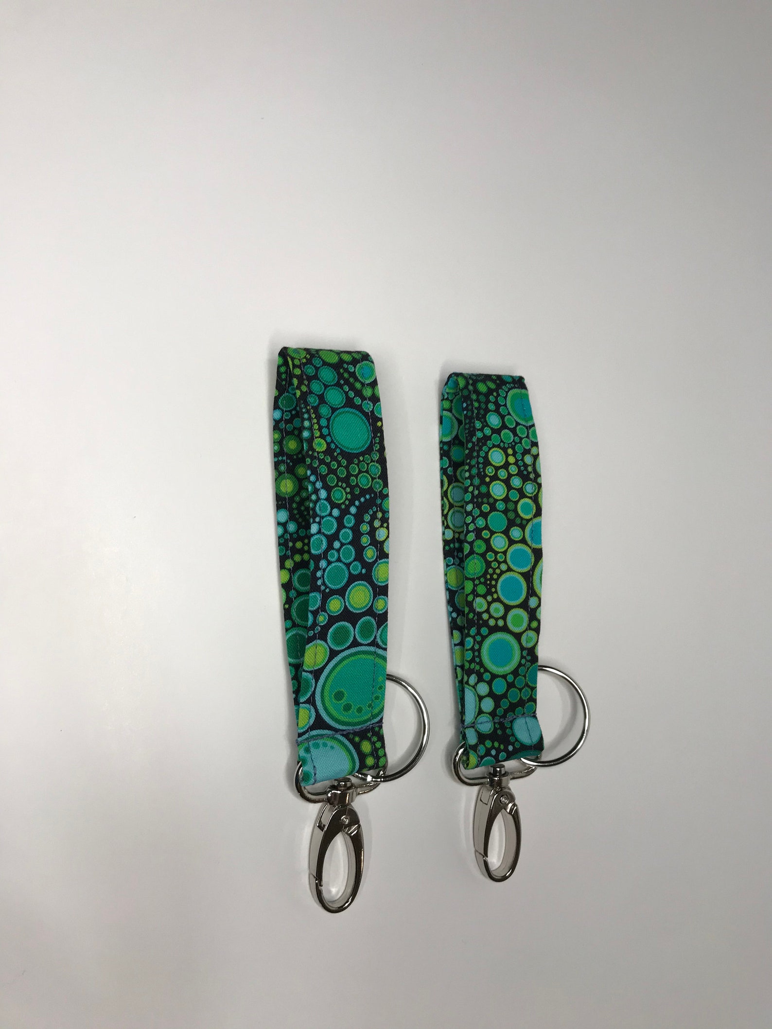 Green Keychain with Swivel Clasp Hook Etsy