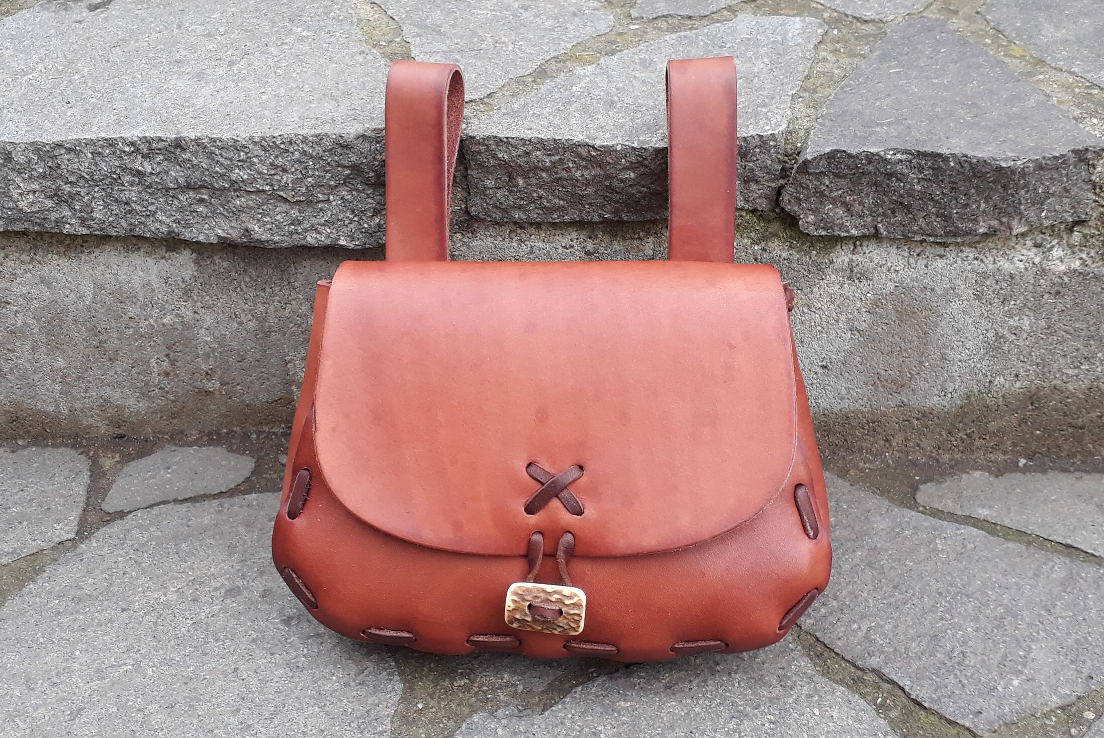 Borsa Medievale In Pelle Taglia PICCOLA - Borsa Da Cintura Storica - Borsa Da Cintura - Borsa Da Cintura In Pelle - Taglia Piccola - LARP - Storia Vivente - Italia - Foto 4