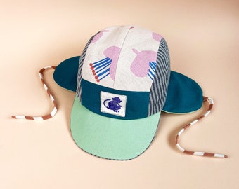 5-panel cap children- sun hat children colorful- 5 panel cap blue - baseball cap turquoise-peaked cap