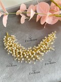 Gold Hair Gajra for Bun - Elegant Floral Hair Accessory for Weddings, Mehndi, Nikkah, and Special Occasions