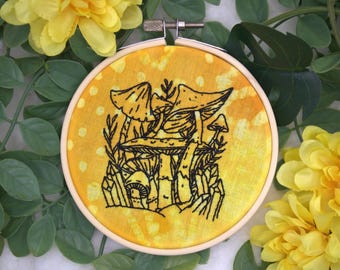 Mushrooms Patch 4 inch Embroidery